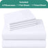HOMEIDEAS Queen Size Bed Sheets - 6 Piece Set (White) Extra Soft Brushed Microfiber Bedding