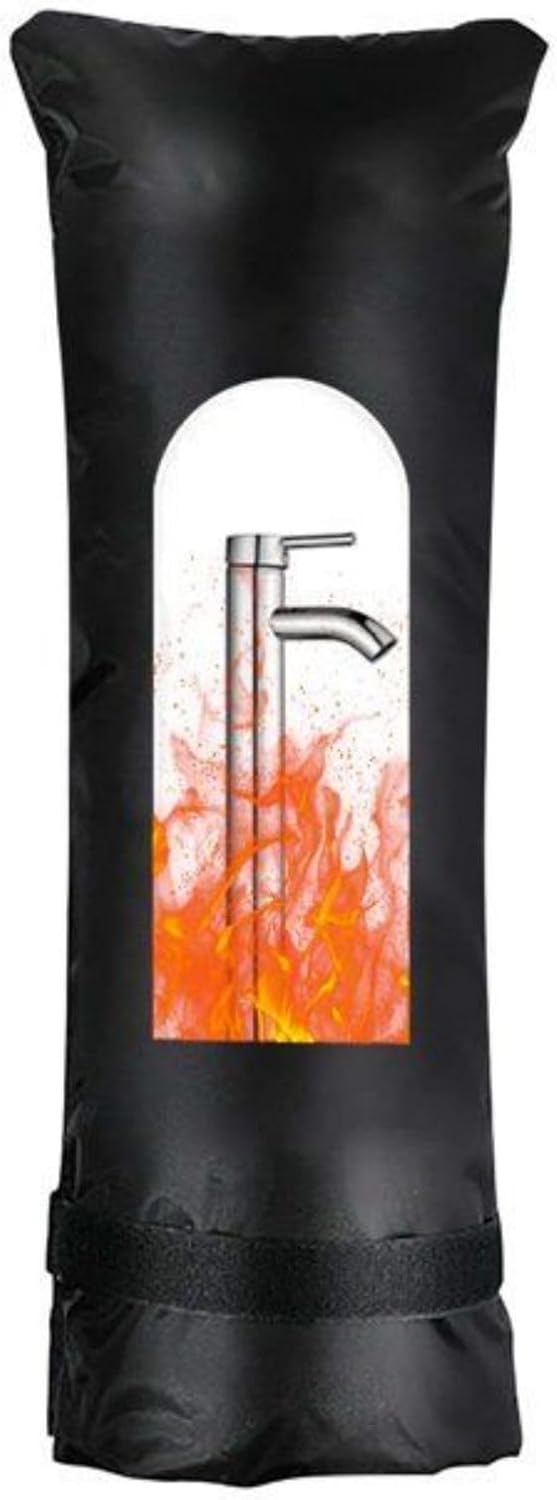 Extended Outdoor Faucet Cover Socks 28" x 15" for Winter Freeze Protection,