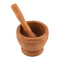 Premium Manual Mortar and Pestle Set, PP Pestle & Mortar Spice Grinder, Kitchen Bowl Smashing Tools (Wood Color)