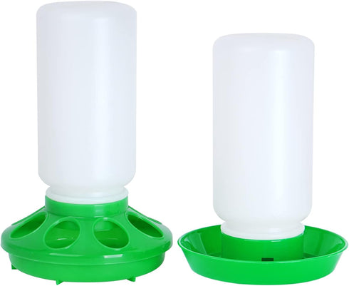 Chicken Feeder and Waterer Set no Waste Chick Feeder and Waterer Kit
