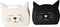 KAIGOBOX Sponge Holder for Countertop 2PCS Ceramic Sponge Caddy Cat Shape Cute Scrub