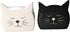 KAIGOBOX Sponge Holder for Countertop 2PCS Ceramic Sponge Caddy Cat Shape Cute Scrub