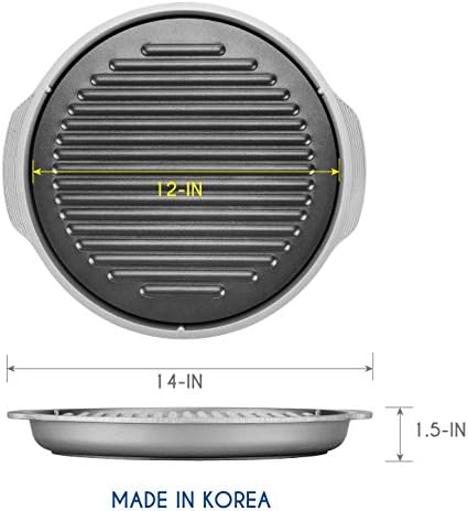 TECHEF TRUE GRILL PAN - Stovetop Nonstick Indoor/Outdoor Smokeless BBQ Grill Set with Plate & Drip Tray
