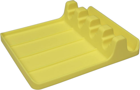 Large Silicone Spoon Rest - Cooking Utensil Holder with Drip Pad Walls, BPA-Free Spatula Rest for Kitchen Countertop