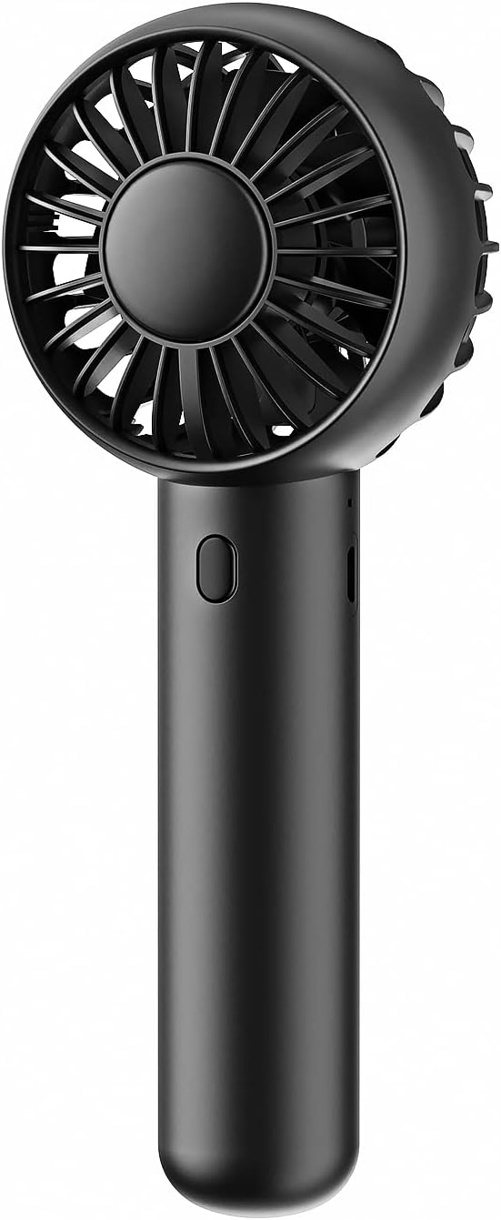 Gaiatop Mini Portable Fan, Powerful Handheld Fan, 3 Speed Personal Desk Fan, USB Rechargeable for Travel - Black