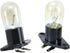 Small Microwave Oven LED Bulbs with 2-Pin Base, 230V 20W High Temp Appliance Lighting Bulb Parts for Old Microwave