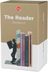'The Reader' Bookend - Decorative Metal Book Holder for Shelves, Modern Black Design for Home Office Décor
