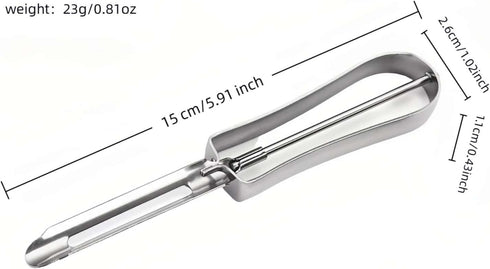 RyanDesign Commercial Professional Stainless Steel Peeler - Swivel Blade, Ergonomic Handle, Potato Eye Remover - Grade