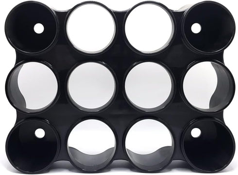 Adhesive Wall Mounted 12 Slot Coffee Pod Holder - Space Saving Organizer Rack Compatible with K Cups for Kitchen