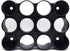 Adhesive Wall Mounted 12 Slot Coffee Pod Holder - Space Saving Organizer Rack Compatible with K Cups for Kitchen