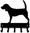 Beagle Key Holder for Wall, Small 6 inch Wide with 5 Hooks, Made in USA