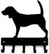 Beagle Key Holder for Wall, Small 6 inch Wide with 5 Hooks, Made in USA