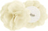 Madison Park Rosette Floral Embellished Cuff Tab Top Solid Sheer Curtain Panel Drape for Bedroom, 50"x84"