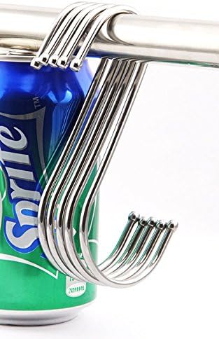 10 Pack Premium 4.5 inch Heavy Duty Stainless Steel S Hooks, Ideal for Hanging Pots, Pans, Plants