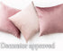 lalaLOOM Velvet Throw Pillow Covers, Set of 2 - 18x18 Decorative Square Pillows, Soft Accent Cases, Light Gray