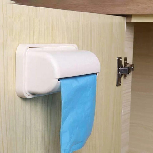 Apricot Trash Bag Dispenser Roll Holder, Kitchen Plastic Bag Holder for Wall Mount Garbage Bag Storage
