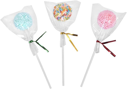 400 Clear Cello Treat Bags and Ties, 3x4 for Lollipop Cake Pop Candy Buffet, Wedding Supply (3'' x 4'')