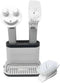 Smilyeez Caddy Combo, Sink Caddy with Smiling Dishwand & 2 Scrub Brushes (White & Grey)