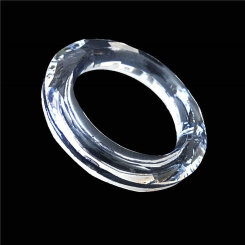 PZRT 6PCS Crystal Chandelier Rings Handing Ring Chandelier Glass Crystals Lamp Prisms Parts Drops Pendant