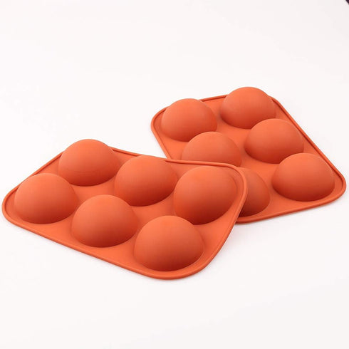homEdge Semi Sphere Silicone Mold, 4 Packs for Baking Hot Chocolate Bomb, Cake, Jelly, Dome Mousse - Diameter 2"