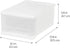 IRIS USA 7 Qt. Plastic Drawer Storage Organizer, 4-Pack Stackable Unit with Sliding Drawer for Bedroom, Kitchen, White