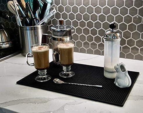 Highball & Chaser Bar Mat 18 x 12 - Thick, Durable, Non-Slip Service Mat for Coffee, Bars, Restaurants