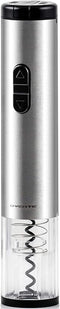 OVENTE Electric Wine Opener with Foil Cutter, Automatic Bottle Corkscrew Remover, Battery Operated, Silver WO1381S