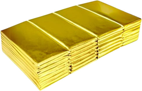 Foil Wrapper - 100 Pack Candy Bar Wrappers, 6" x 7.5", Gold, Best for 1.55Oz Candies/Chocolate Bars