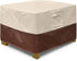Vailge Square Patio Ottoman Cover, Waterproof Outdoor Ottoman With Padded Handles, Heavy