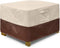 Vailge Square Patio Ottoman Cover, Waterproof Outdoor Ottoman Cover with Padded Handles,