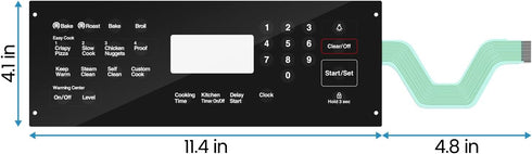 Briidea DG34-00020A Membrane Switch Touchpad Replacement for Samsung Range Oven Models NE594R0ABSR/NE59J3420SS