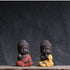Leopard White Ceramic Cute Monk Figurine (01)