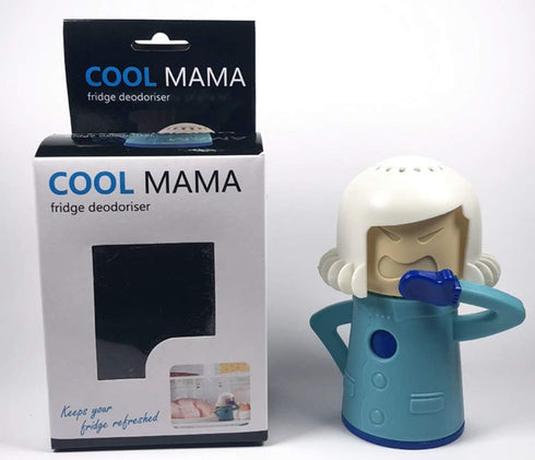Chilly Blue Mama Fridge Odor Absorber - Refrigerator Moisture Absorber & Freshener Holder with Baking Soda