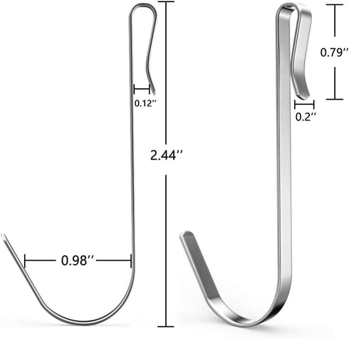 KINCMAX Stainless Steel Heavy Duty S Hooks for Hanging on Shower Caddy, Bathroom Organizers, Rustproof SUS 304 Steel