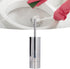 Toilet Brush and Holder Set, Stainless Steel Long Handle Toilet Bowl Cleaner, Soft Toilet Cleaning Brush (Silver)
