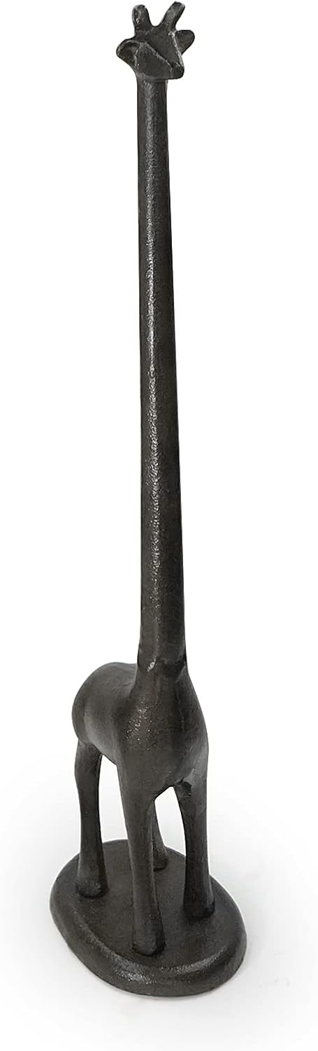 DreamsEden Vintage Giraffe Stand Paper Towel Holder - Cast Iron Tall Animal Paper Towel Stand Home Bedroom Bathroom