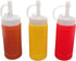 Handy Housewares 3 pc Condiment Squeeze Bottles Set - 4 oz Mini