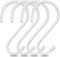 4 Pack Large S Hooks for Hanging Heavy Duty, 6 inch Non Slip Vinyl Coated Metal Closet S Hooks for Kitchen Utensils,