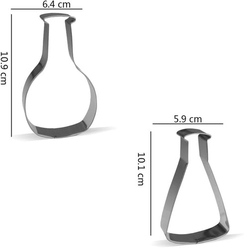 Science Chemistry Cookie Cutter Set - 8 Piece Stainless Steel for Baking