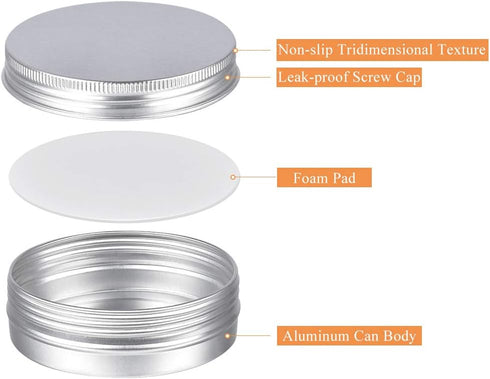 Aluminum Tin Cans, 24pcs 4 OZ Metal Round Tins Containers with 4pcs Stickers & Double-ended Scraper Set for Candle