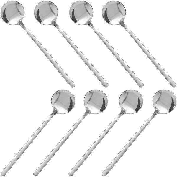 findTop Mini Teaspoons Set - Pack of 8 Stainless Steel Espresso Spoons for Coffee, Tea, Dessert, Ice Cream