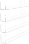 YFEEN 4 Pack Acrylic Shelves for Wall Storage,12" Floating Bookshelves for Kids, Display