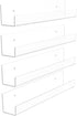 YFEEN 4 Pack Acrylic Shelves for Wall Storage,12" Floating Bookshelves for Kids, Display