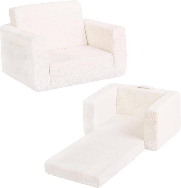 Tiita Kids Sofa, 2-in-1 Toddler Chair, Convertible Children Couch to Lounger, Flip