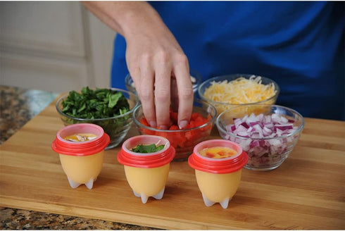 Egglettes Egg Cooker - Hard Boiled Eggs without Shell, Includes 4 Egg Cups