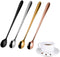 4 Pieces Stainless Steel Coffee Teaspoons, Long Handle Espresso Soup Ice Cream Dessert Spoons