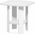 2-Tier Furinno Simple Design Side Table, Square Modern End Table, Open Shelves Night Stand, Bedside Table, Rounded
