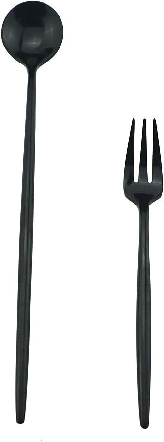 4-Piece 18/10 Stainless Steel Luxury Mirror Polished Long Handle Spoon Set, Coffee Milk Spoon