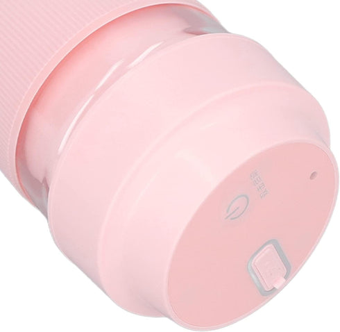 Electric Juicer Cup, Mini Portable USB Rechargeable Blender, Pink Mixing Bottle for Shakes, Fruit, Vegetables, 300ML