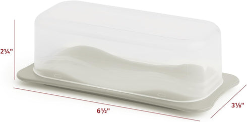 Signoraware Butter Dish with Lid - Durable Plastic Butter Keeper Container for Countertop, Fridge, Unbreakable Holder